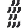 imageAmazon Essentials Unisex Kids and Toddlers Cotton Crew Socks 10 PairsBlack