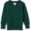 imageAmazon Essentials Unisex Kids and Toddlers Uniform Cotton VNeck SweaterDark Green Heather