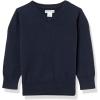imageAmazon Essentials Unisex Kids and Toddlers Uniform Cotton VNeck SweaterNavy Heather