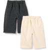 imageAmazon Essentials Unisex Toddlers and Babies French Terry Cotton Pants Pack of 2BeigeCharcoal