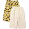 imageAmazon Essentials Unisex Toddlers and Babies French Terry Cotton Pants Pack of 2BeigeYellow Animal