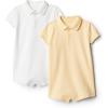 imageAmazon Essentials babyboys Short Sleeve RomperLight TanWhite