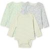 imageAmazon Essentials x Sofia Grainge Unisex Babies Long Sleeve Crew Neck Bodysuit Pack of 3RabbitsRound TreesStripe