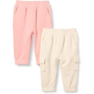 imageAmazon Essentials Baby Boys Cargo Joggers Pack of 2BeigePeach