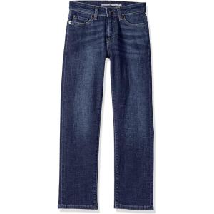 imageAmazon Essentials Boys Regular StraightFit JeansDark Wash