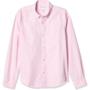 imageAmazon Essentials Boys Uniform Classic Fit LongSleeve Woven Oxford ShirtPink