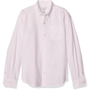 imageAmazon Essentials Boys Uniform Classic Fit LongSleeve Woven Oxford ShirtWhite