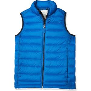 imageAmazon Essentials Boys and Toddlers Lightweight WaterResistant Packable Hooded Puffer VestCobalt Blue