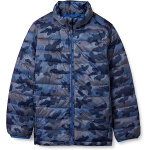 imageAmazon Essentials Boys and Toddlers Lightweight WaterResistant Packable Puffer JacketBlue Camo