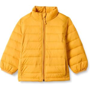 imageAmazon Essentials Boys and Toddlers Lightweight WaterResistant Packable Puffer JacketGolden Yellow