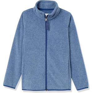 imageAmazon Essentials Boys and Toddlers Polar Fleece FullZip Mock JacketBlue Heather