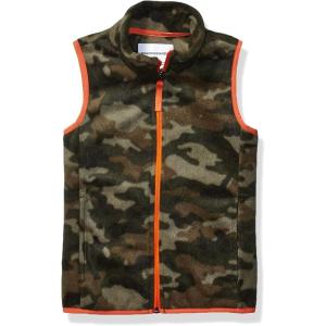 imageAmazon Essentials Boys and Toddlers Polar Fleece VestDark Green Orange Camo