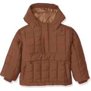 imageAmazon Essentials Boys and Toddlers Quilted Pullover JacketDeep Brown