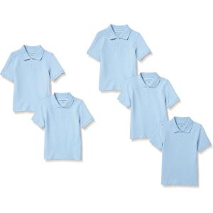 imageAmazon Essentials Boys and Toddlers ShortSleeve School Uniform Pique Polo Shirts MultipacksLight Blue