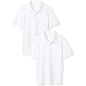 imageAmazon Essentials Boys and Toddlers ShortSleeve School Uniform Pique Polo Shirts MultipacksWhite