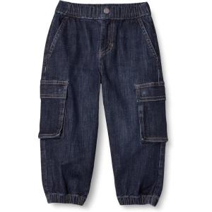 imageAmazon Essentials Boys and Toddlers Stretch Denim Cargo JeanDark Wash