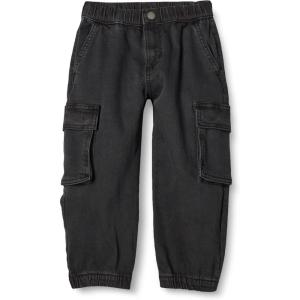 imageAmazon Essentials Boys and Toddlers Stretch Denim Cargo JeanWashed Black