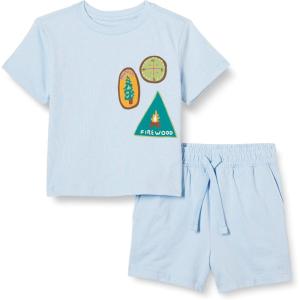 imageAmazon Essentials Boys and Toddlers TShirt and Shorts SetLight BlueBadges
