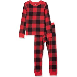 imageAmazon Essentials Boys and Toddlers Thermal Long Underwear SetRed Buffalo Check