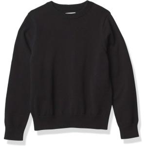 imageAmazon Essentials Boys and Toddlers Uniform Cotton Crewneck SweaterBlack