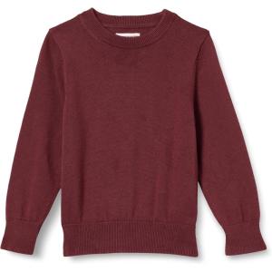 imageAmazon Essentials Boys and Toddlers Uniform Cotton Crewneck SweaterBurgundy