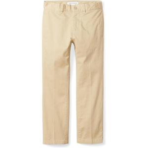 imageAmazon Essentials Boys and Toddlers Uniform StraightFit FlatFront Chino Khaki Pants MultipacksKhaki Brown