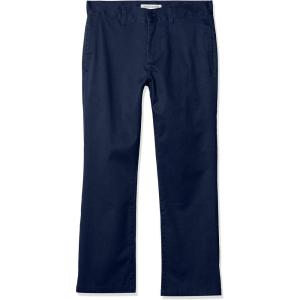 imageAmazon Essentials Boys and Toddlers Uniform StraightFit FlatFront Chino Khaki Pants MultipacksNavy