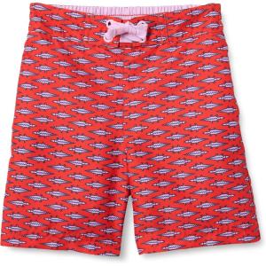 imageAmazon Essentials Boys and Toddlers Woven Board ShortLilac Red Crocodiles