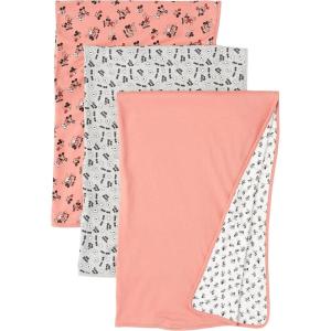 imageAmazon Essentials Disney  Marvel  Star Wars Unisex Babies Swaddle Blankets Pack of 33pack Mickey Expressions