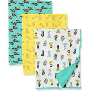 imageAmazon Essentials Disney  Marvel  Star Wars Unisex Babies Swaddle Blankets Pack of 33pack Princess Wish
