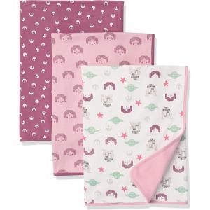 imageAmazon Essentials Disney  Marvel  Star Wars Unisex Babies Swaddle Blankets Pack of 33pack Star Wars Tiny Rebel