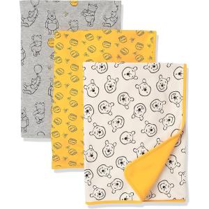 imageAmazon Essentials Disney  Marvel  Star Wars Unisex Babies Swaddle Blankets Pack of 33pack Winnie the Pooh Oh Bother
