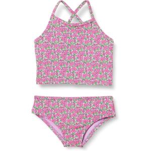 imageAmazon Essentials Girls and Toddlers Tankini SetLilac Hot Pink Posey Floral