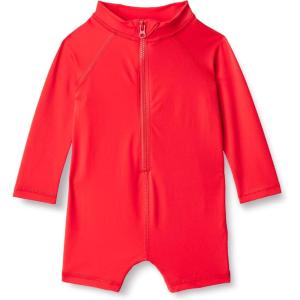 imageAmazon Essentials Unisex Babies LongSleeve OnePiece RashguardBright Poppy Red