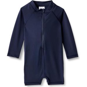 imageAmazon Essentials Unisex Babies LongSleeve OnePiece RashguardNavy