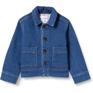 imageAmazon Essentials Unisex Kids and Toddlers Relaxed Fit Denim Chore JacketMedium Indigo Wash