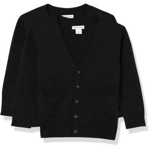 imageAmazon Essentials Unisex Kids and Toddlers Uniform Cotton Cardigan Sweaters Pack of 2Black