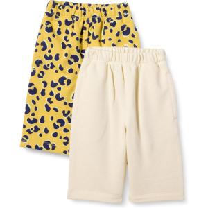imageAmazon Essentials Unisex Toddlers and Babies French Terry Cotton Pants Pack of 2BeigeYellow Animal