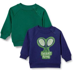 imageAmazon Essentials Unisex Toddlers and Babies French Terry Crewneck Sweatshirts Pack of 2Sports