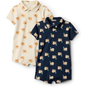 imageAmazon Essentials babyboys Short Sleeve RomperElephants