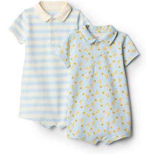 imageAmazon Essentials babyboys Short Sleeve RomperGiraffeStripe