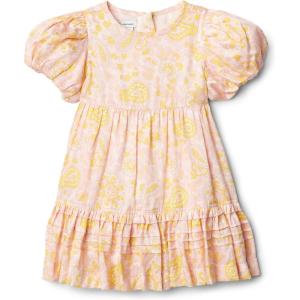 imageAmazon Essentials x Sofia Grainge Toddlers and Baby Girls Puff Sleeve DressShell Pink Ornate Paisley