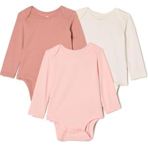 imageAmazon Essentials x Sofia Grainge Unisex Babies Long Sleeve Crew Neck Bodysuit Pack of 3IvoryPinkTerracotta