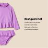 imageAmazon Essentials Baby Girls Rashguard SetBright Lavender