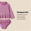 imageAmazon Essentials Baby Girls Rashguard SetLilac Hot Pink Posey Floral