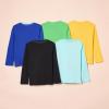 imageAmazon Essentials Boys and Toddlers LongSleeve TShirts Pack of 5BlackBlueYellow
