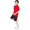 imageAmazon Essentials Boys and Toddlers ShortSleeve Active Performance Polo Shirts Pack of 2BlackRed