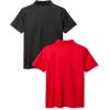 imageAmazon Essentials Boys and Toddlers ShortSleeve Active Performance Polo Shirts Pack of 2BlackRed