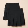 imageAmazon Essentials Girls Uniform Pleated Skort Skirt Pack of 2Black