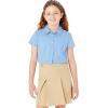 imageAmazon Essentials Girls Uniform Short Sleeve Stretch Poplin ButtonDown Shirts Pack of 3Blue